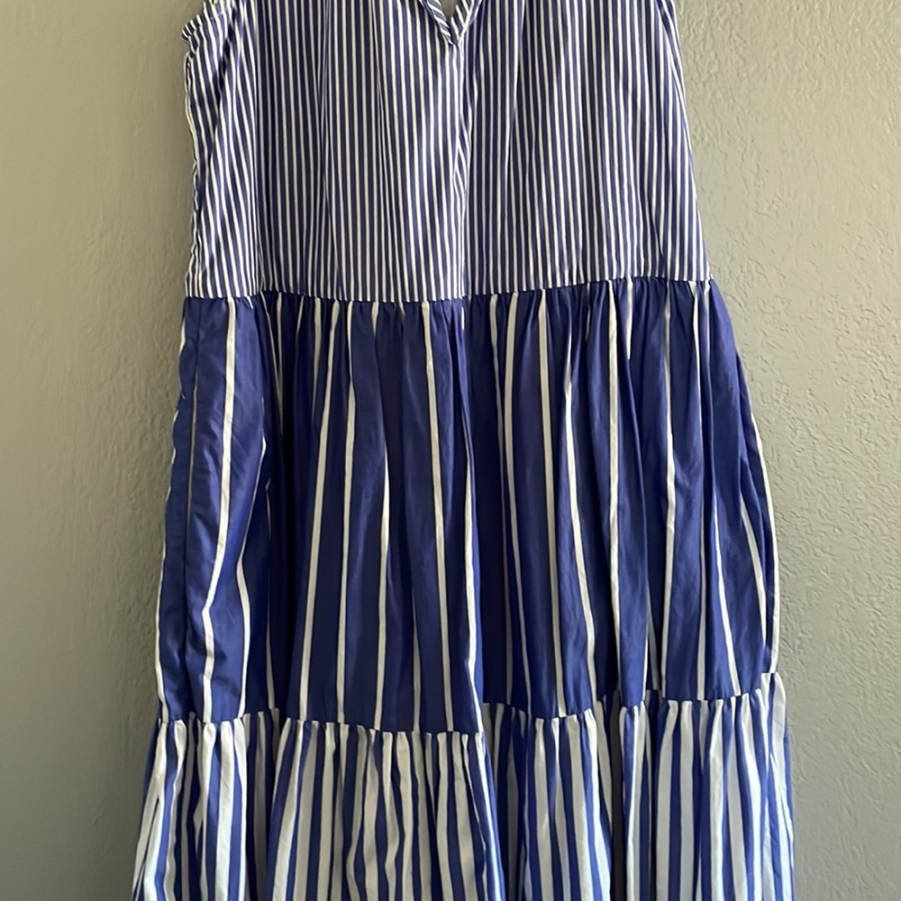 J. Crew Blue and White Striped Dress - Picture 3 of 10